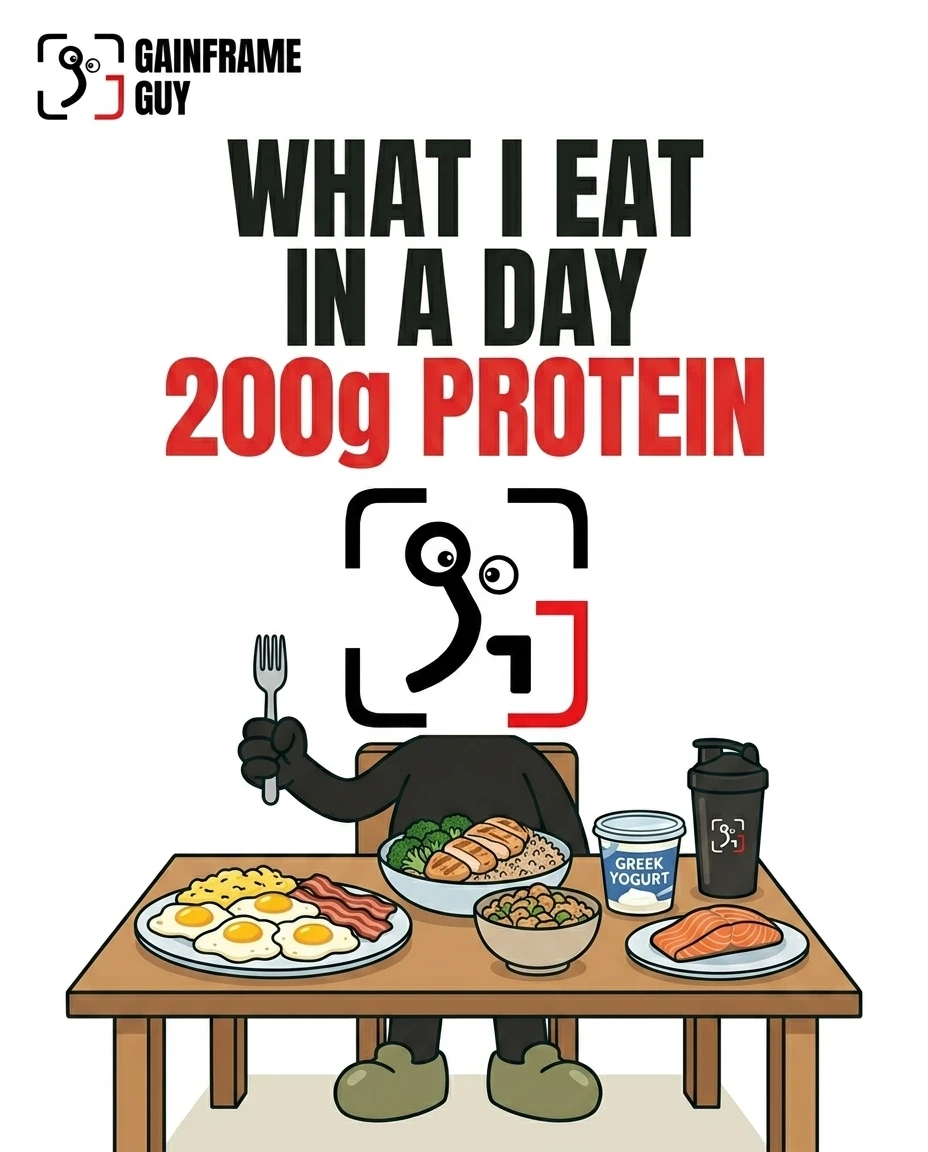 What I Eat in a Day (200g Protein)