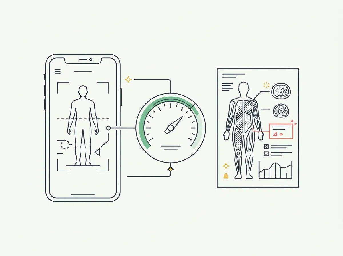 We tested the 5 best body AI apps in 2026 — apps that use AI to estimate body fat % from a photo and track composition over time. See how they compare to DEXA.