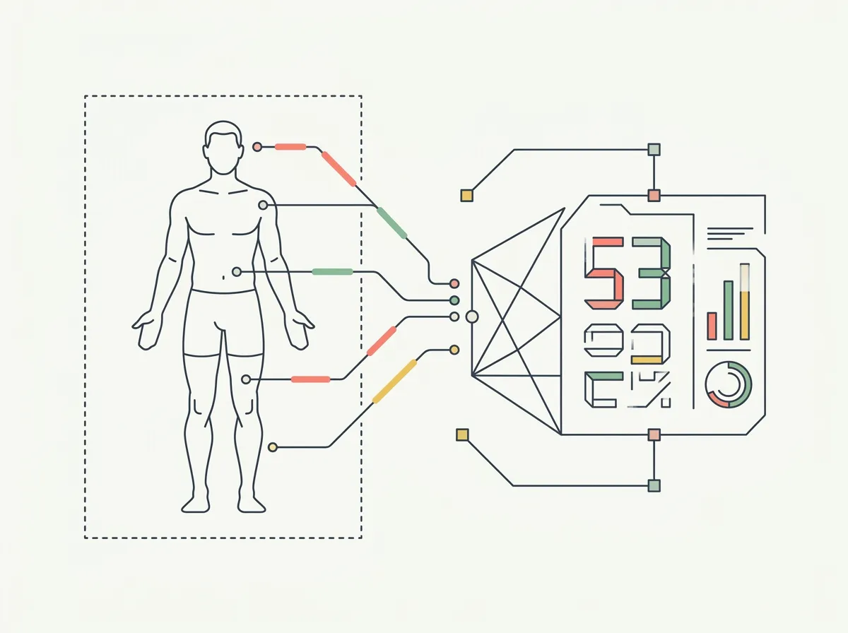How AI estimates body fat percentage from a single photo — the visual markers it reads, how accurate it is versus DEXA, and why photo-based estimation produces more consistent results than BIA scales.