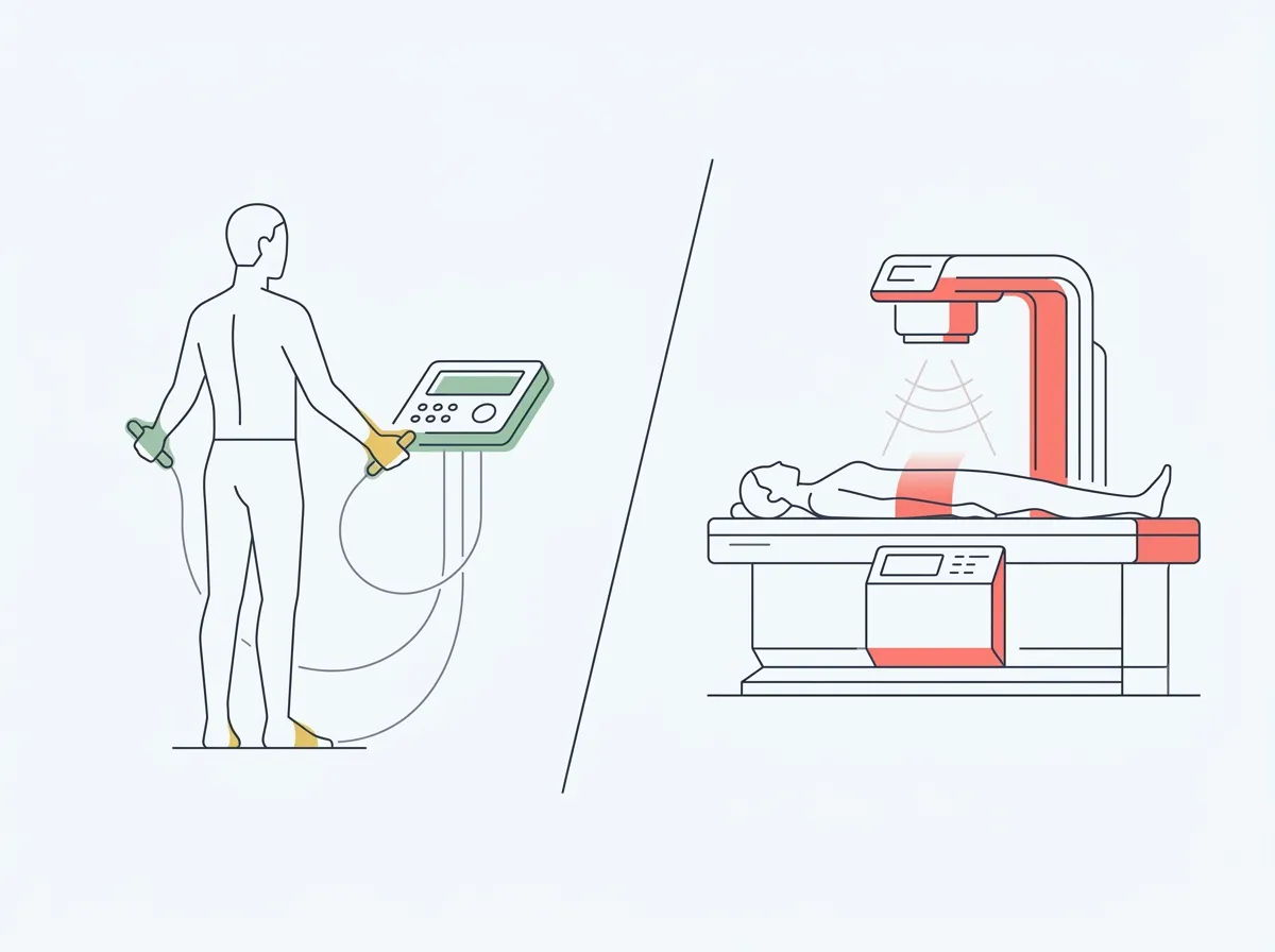 InBody bioelectrical impedance test compared with a DEXA body composition scan