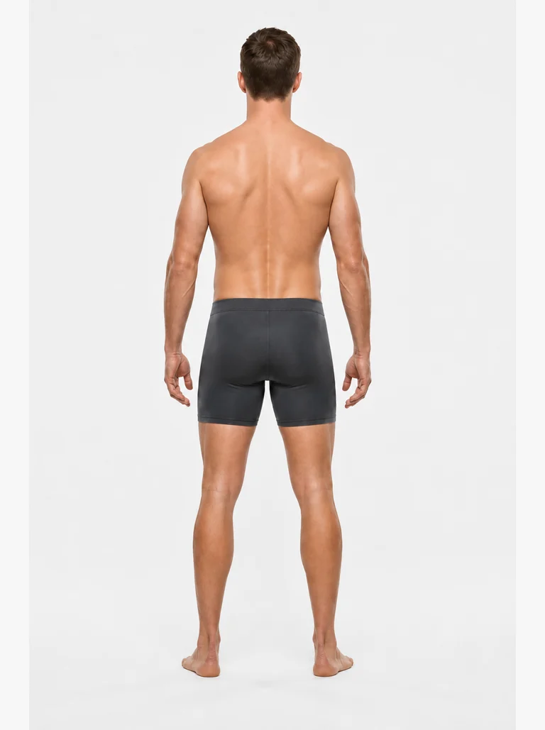 11 percent body fat male back view with lean muscular separation