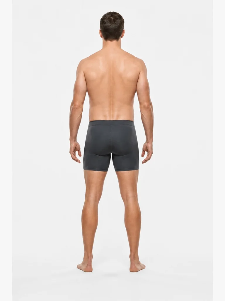 16 percent body fat male back view with a fit natural waist