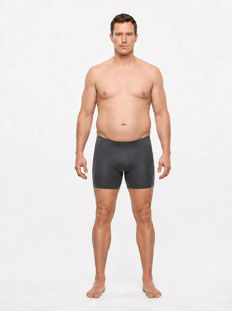 25 percent body fat on a man — reference physique